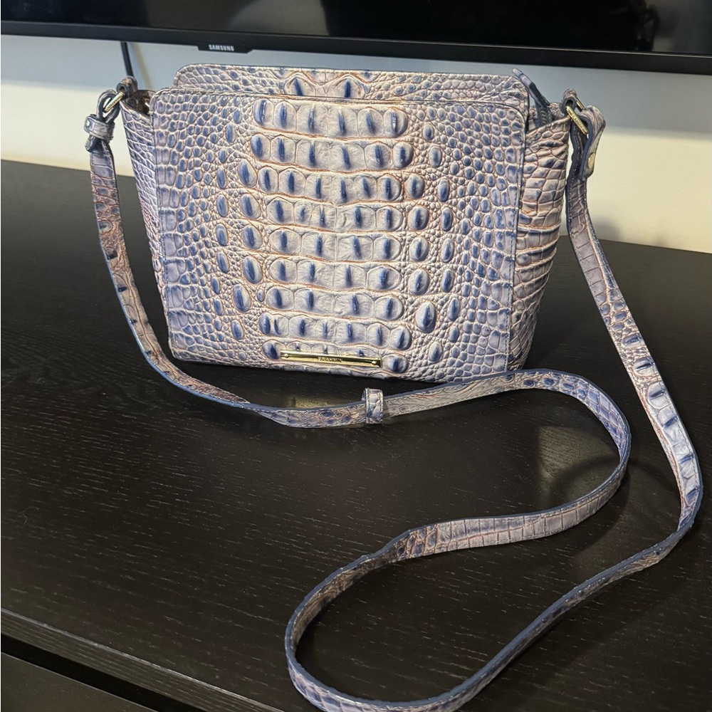 Brahmin Hillary cross-body bag Lavender/blue